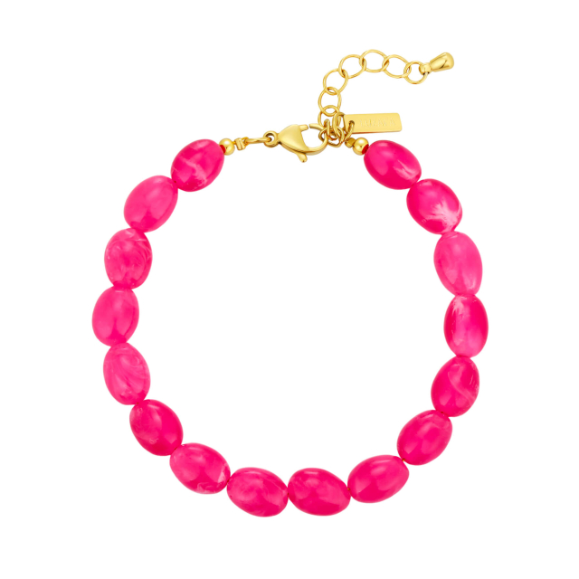 Bracelet Sweet fuchsia acier doré or