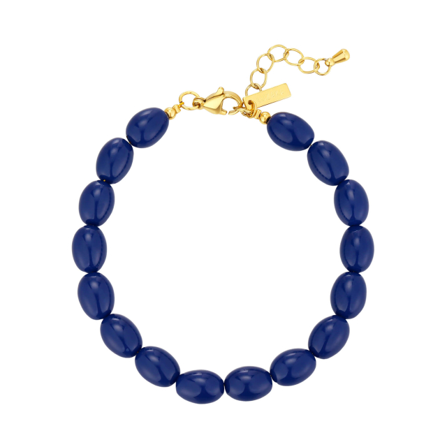 Bracelet Sweet bleu acier doré or
