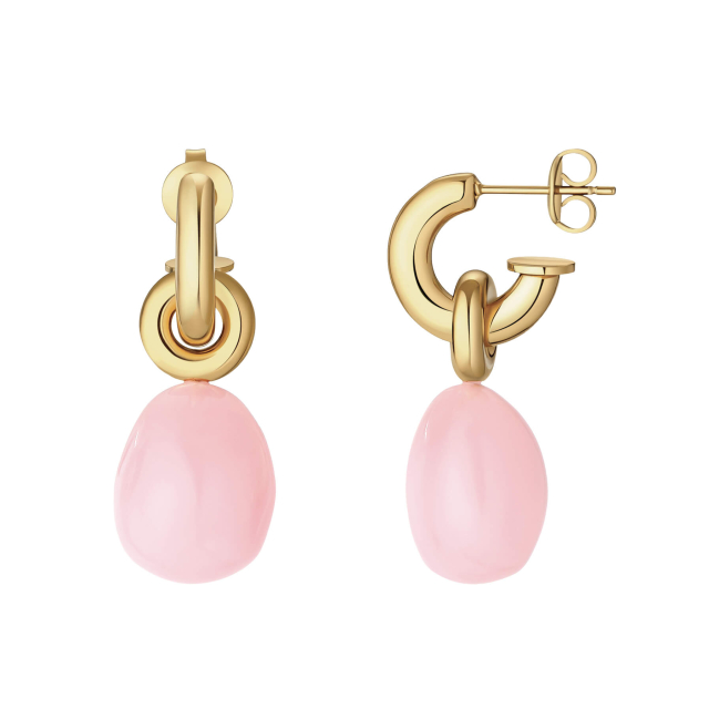 Boucles Sweet roses acier doré or