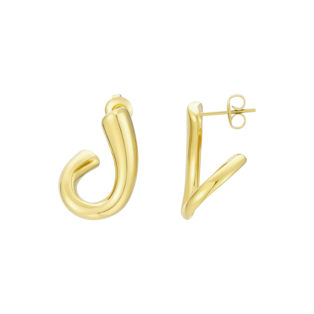 Boucles Jolia acier doré or