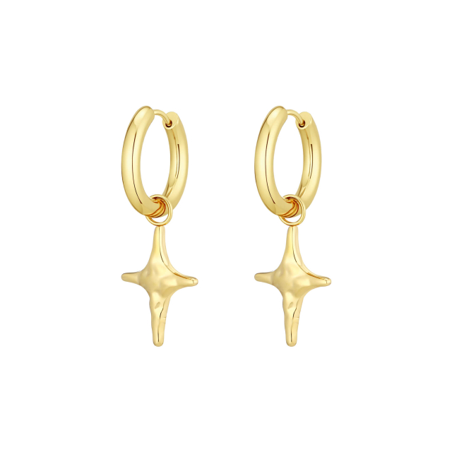 Boucles Stella acier doré or