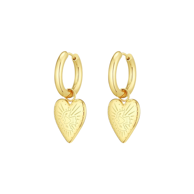 Boucles Charly acier doré or