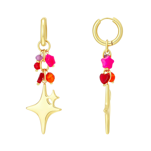 Boucles Kyria perles, acier doré or