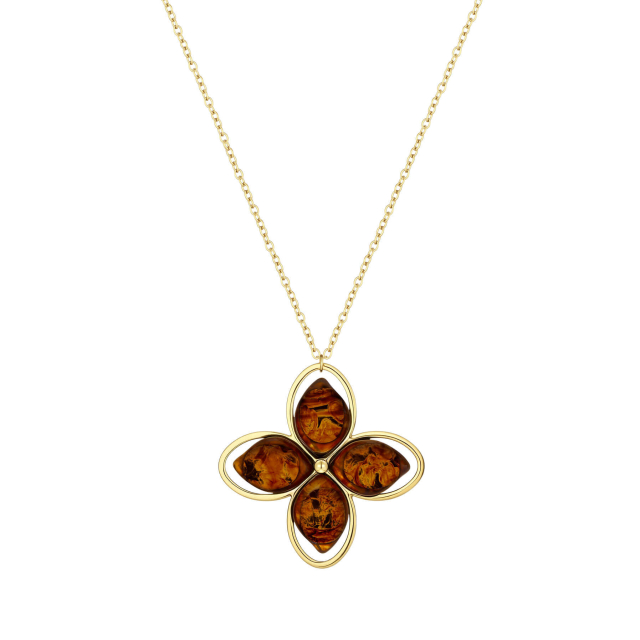 Collier Zara marron acier doré or