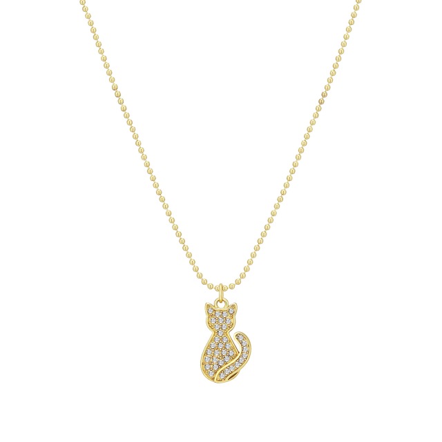 Collier Kalia acier doré or strass