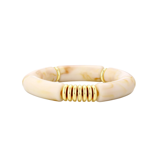 Bracelet Anaya ivoire acier doré or