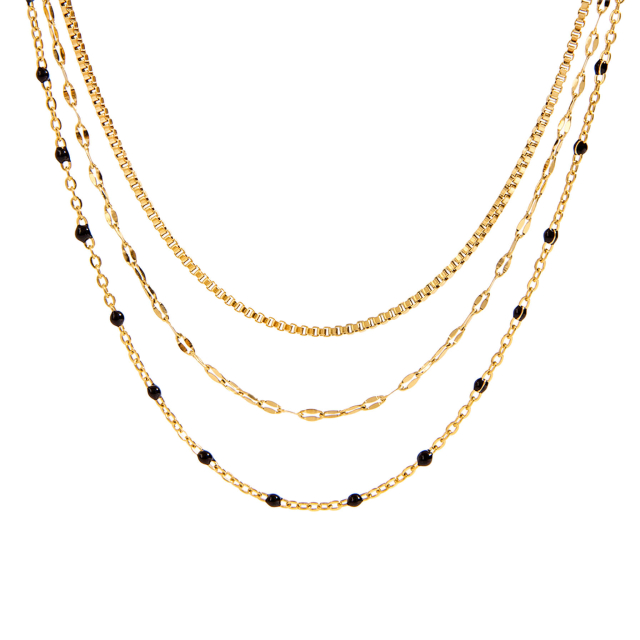 Multirang Alden noir, acier doré or