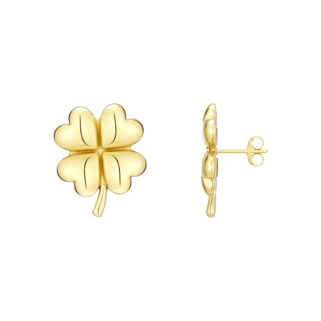 Boucles Chance acier doré or