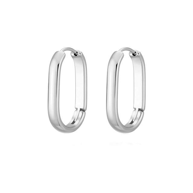 Boucles Jessie acier argenté