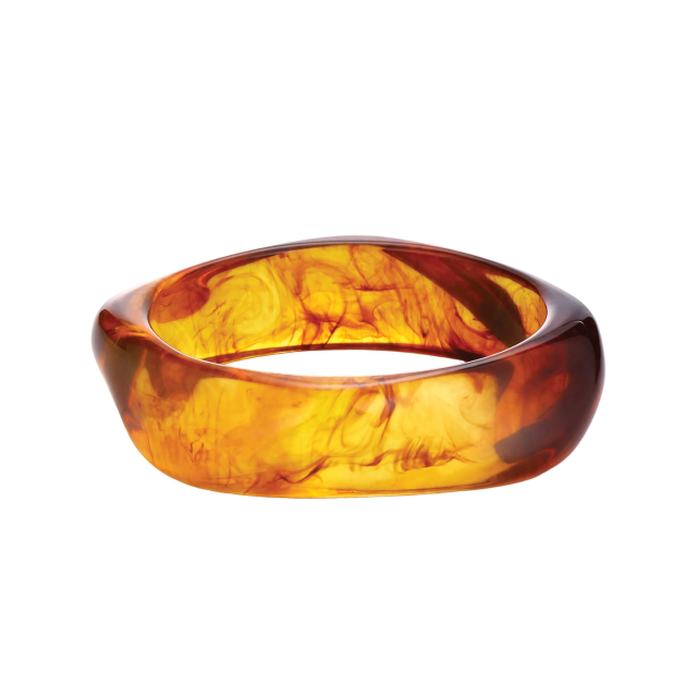 Jonc Ania marron résine acétate