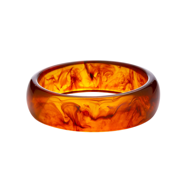Jonc Lola marron résine acétate