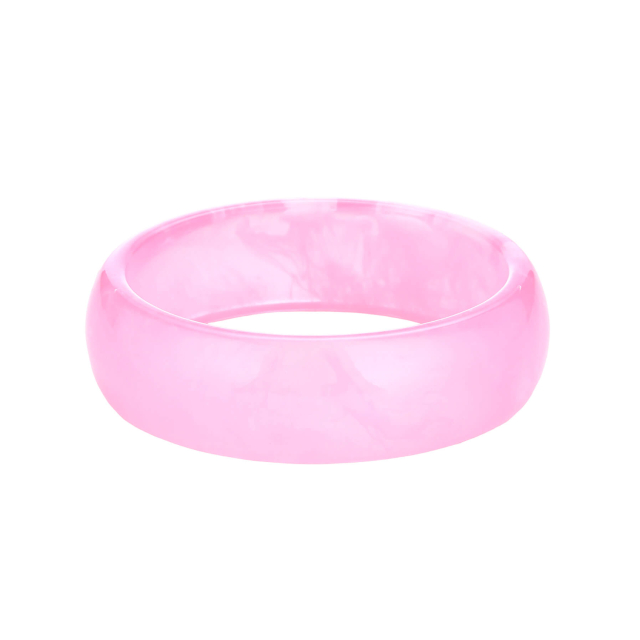 Jonc Lola rose résine acétate