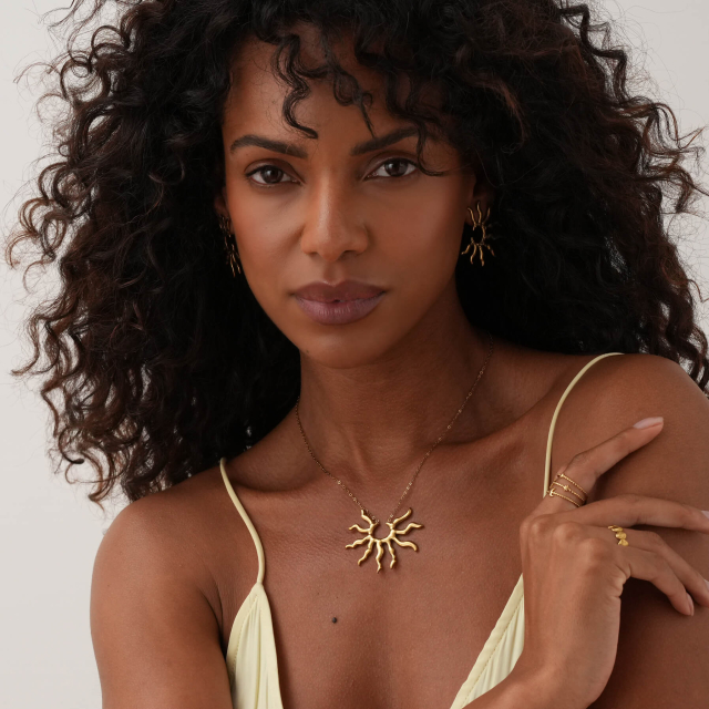 Collier Soléa acier doré or