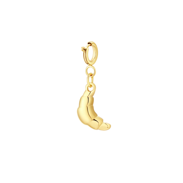 Charm Croissant acier doré or