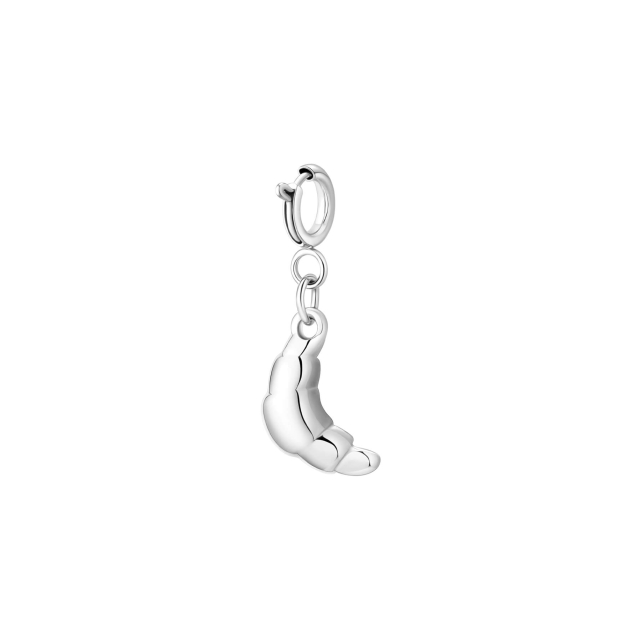 Charm Croissant acier argenté