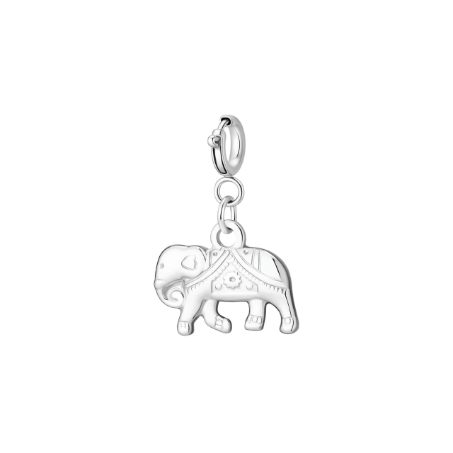 Charm Eléphant acier argenté