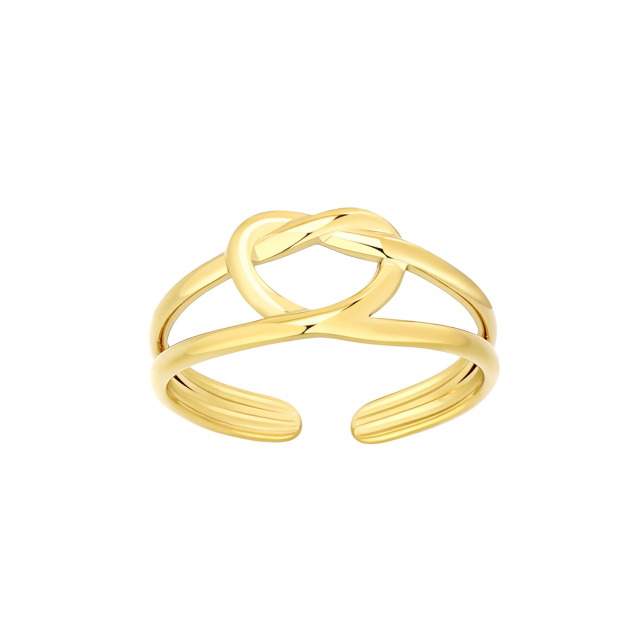 Bague Cœur infini acier doré or
