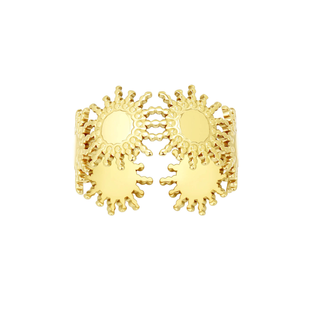 Bague Sunny acier doré or