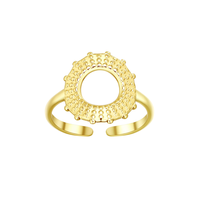 Bague Sirius acier doré or
