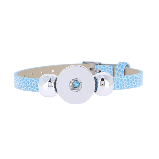 Bracelet Snap Léa bleu ciel Snap bijou Femme Chaine - Cordon- Bijoux et accessoires pas chers pour femme Luzaka Ref.40239