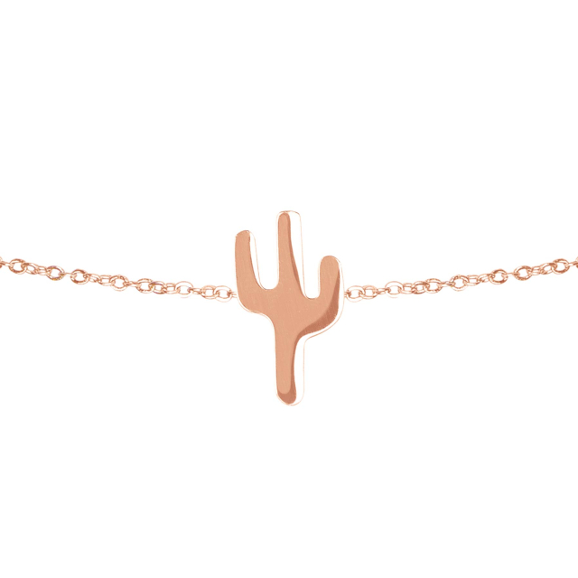 Bracelet Cactus acier rose Bracelet Femme Chaine - Cordon- Bijoux et accessoires pas chers pour femme Luzaka Ref.45371
