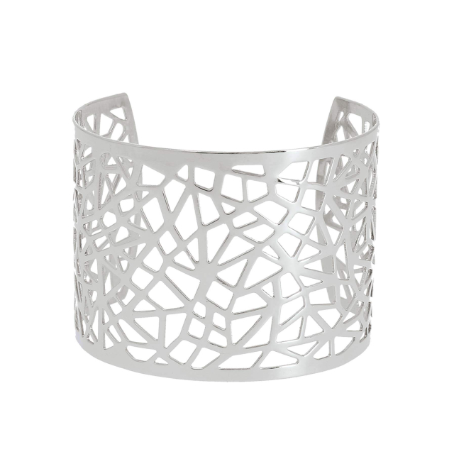 Bracelet Monaco argenté Bracelet Femme Manchette- Bijoux et accessoires pas chers pour femme Luzaka Ref.46484