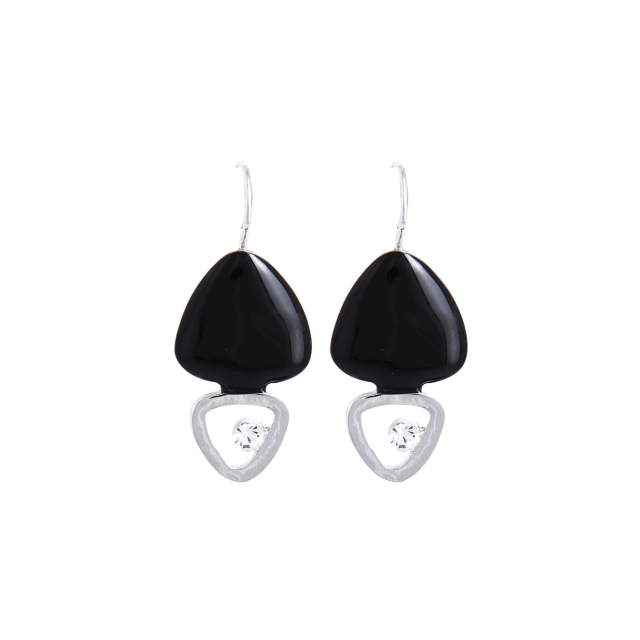 Boucles Babou grises Boucles d'oreilles Femme Longues - Pendantes- Bijoux et accessoires pas chers pour femme Luzaka Ref.47009