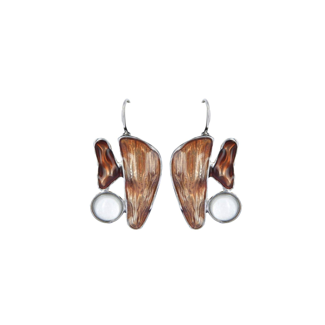 Boucles Zouka marrons Boucles d'oreilles Femme Longues - Pendantes- Bijoux et accessoires pas chers pour femme Luzaka Ref.47238