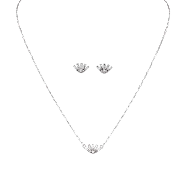 Parure oeil Argent 925 Coffret Femme Collier - Pendentif- Bijoux et accessoires pas chers pour femme Luzaka Ref.52905
