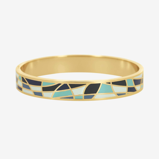 Bracelet Art M1 acier doré or Bracelet Femme Jonc- Bijoux et accessoires pas chers pour femme Luzaka Ref.53599