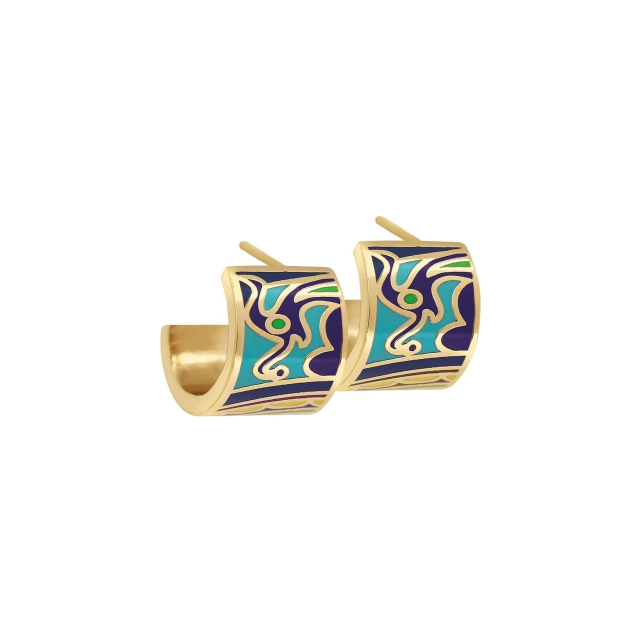 Boucles Art P1 acier doré or Boucles d'oreilles Femme Courtes - Puces- Bijoux et accessoires pas chers pour femme Luzaka Ref.53698