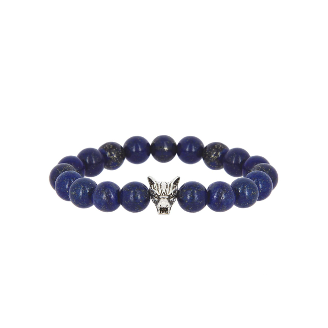 Bracelet Paros Lapis Lazuli Bracelet Homme Elastique- Bijoux et accessoires pas chers pour femme Luzaka Ref.56699
