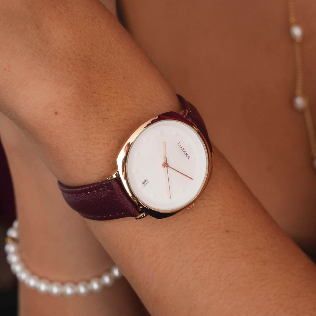 Montre Lida bordeaux Montre Femme - Bijoux et accessoires pas chers pour femme Luzaka Ref.56811