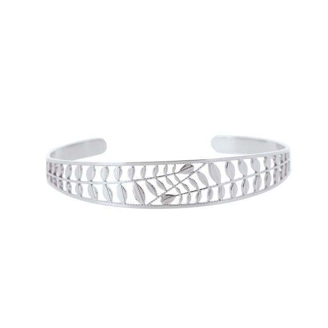 Jonc Rameau acier Bracelet Femme - Bijoux et accessoires pas chers pour femme Luzaka Ref.59102