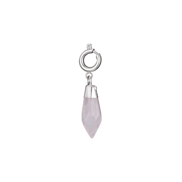 Charm acier pierre Quartz rose Charm Femme - Bijoux et accessoires pas chers pour femme Luzaka Ref.60345