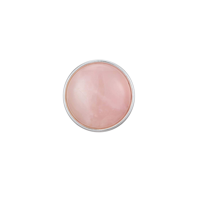 Bouton Snap Pierre Quartz rose Snap bouton Femme - Bijoux et accessoires pas chers pour femme Luzaka Ref.60512
