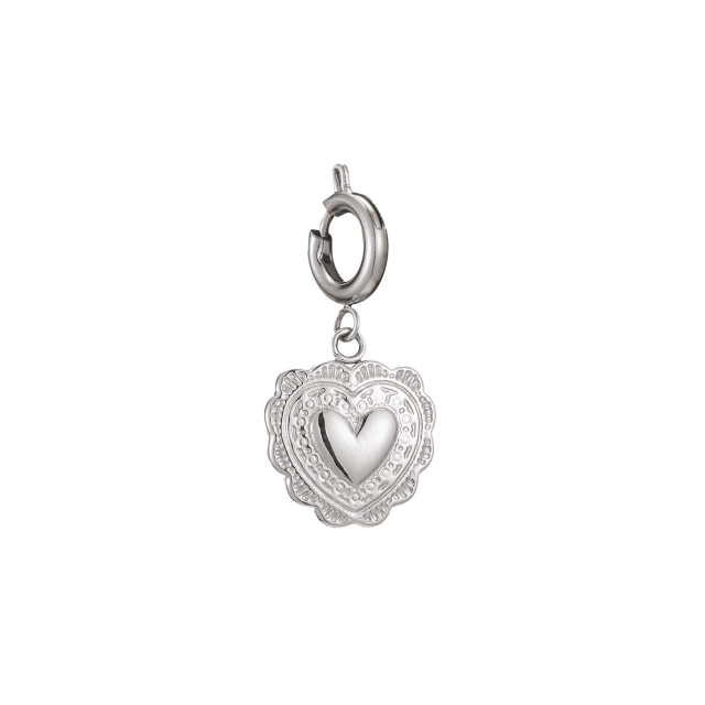 Charm acier coeur 2 Charm Femme - Bijoux et accessoires pas chers pour femme Luzaka Ref.60789