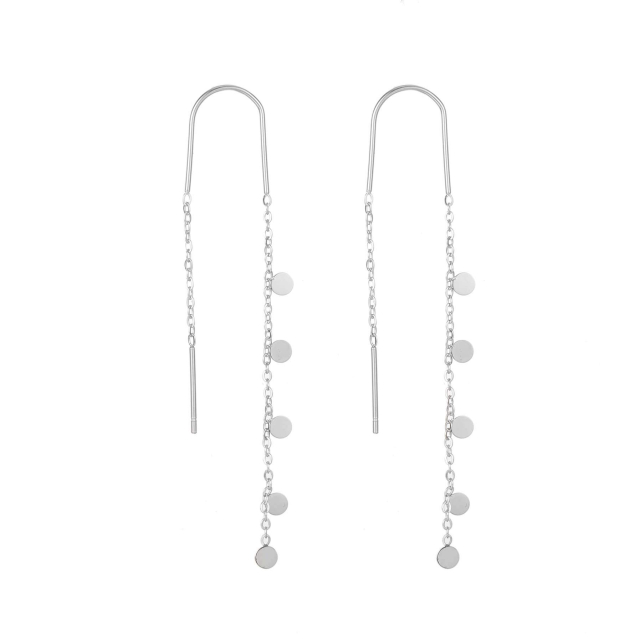 Boucles Infinity acier Boucles d'oreilles Femme Longues - Pendantes- Bijoux et accessoires pas chers pour femme Luzaka Ref.62813