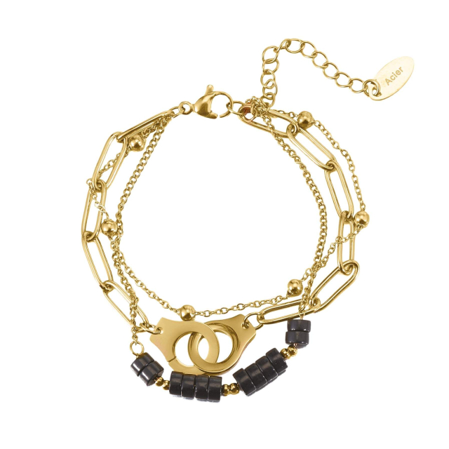 Bracelet Multi chaines Menottes Bracelet Femme Chaine - Cordon- Bijoux et accessoires pas chers pour femme Luzaka Ref.64770