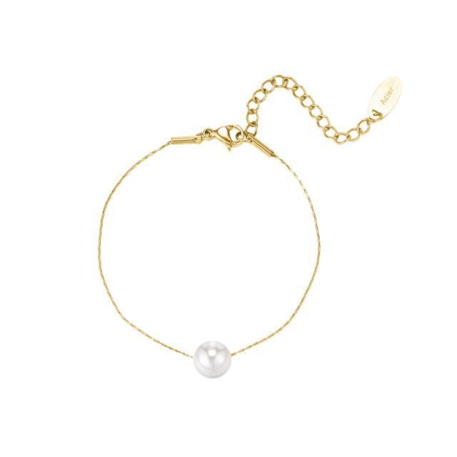 Bracelet Perle Nacre dorér or Bracelet Femme Chaine - Cordon- Bijoux et accessoires pas chers pour femme Luzaka Ref.64855