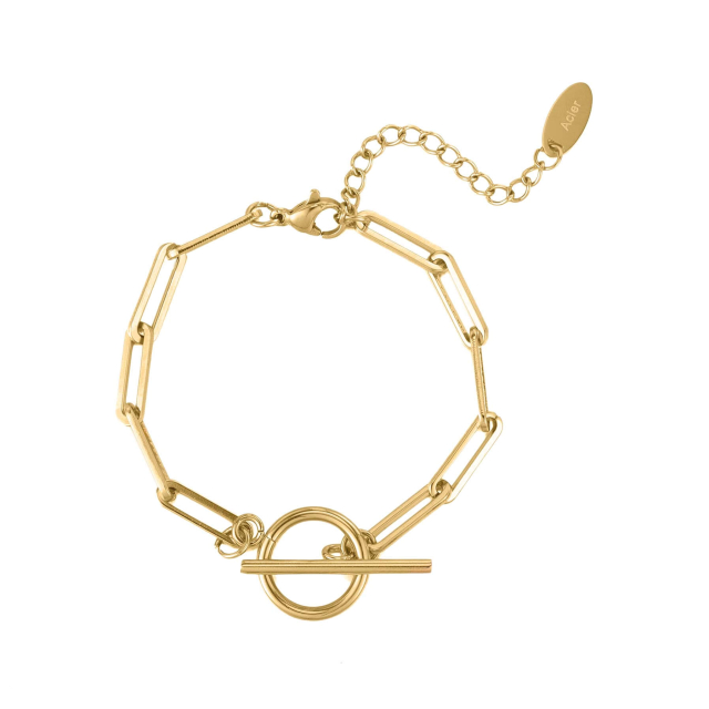 Bracelet Dana acier doré or Bracelet Homme Chaine - Cordon- Bijoux et accessoires pas chers pour femme Luzaka Ref.64923