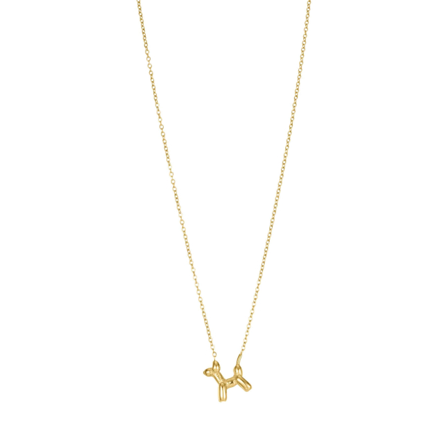 Collier Dog acier doré or Collier - Pendentif Femme Collier - Pendentif- Bijoux et accessoires pas chers pour femme Luzaka Ref.65005