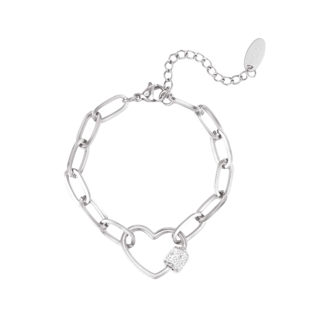 Bracelet Forever acier Bracelet Femme Chaine - Cordon- Bijoux et accessoires pas chers pour femme Luzaka Ref.65098