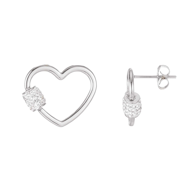 Boucles Forever acier Boucles d'oreilles Femme Courtes - Puces- Bijoux et accessoires pas chers pour femme Luzaka Ref.65104