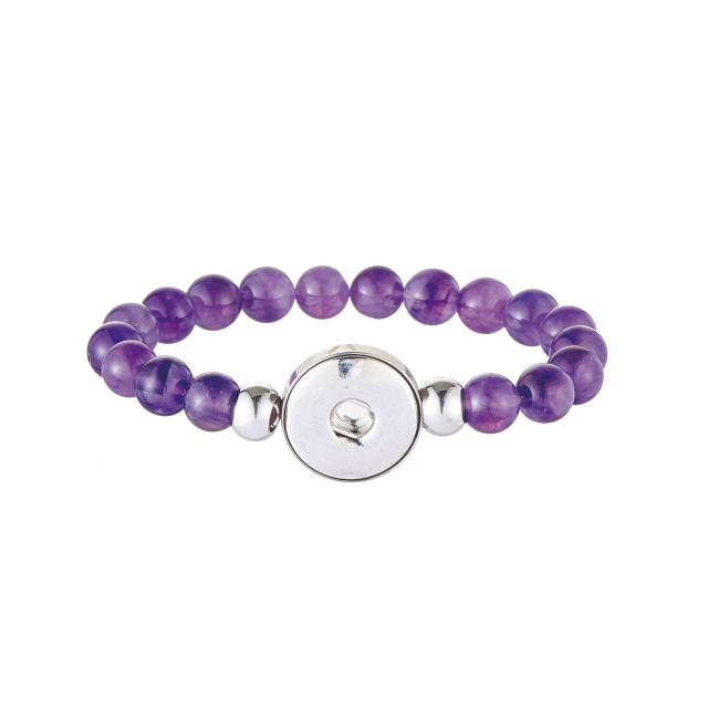 Bracelet Snap Améthyste Snap bijou Femme Elastique- Bijoux et accessoires pas chers pour femme Luzaka Ref.65135