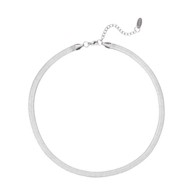 Collier maille plate acier Collier - Pendentif Femme Collier - Pendentif- Bijoux et accessoires pas chers pour femme Luzaka Ref.65227