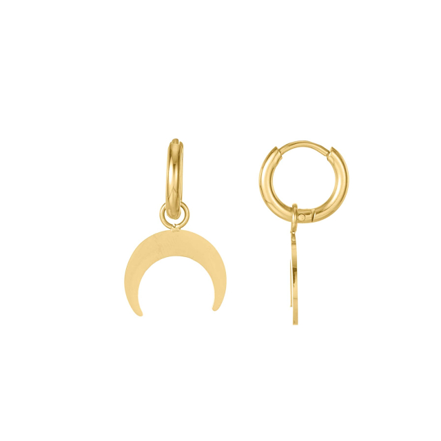 Boucles Lunes acier dorées or : Trouver les plus beaux bijoux femme de la saison