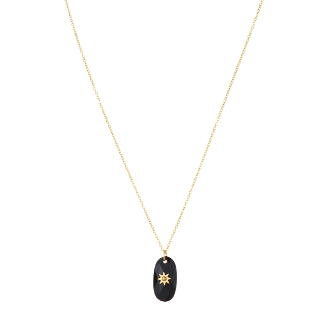 Collier Pépite Obsidienne Collier - Pendentif Femme Collier - Pendentif- Bijoux et accessoires pas chers pour femme Luzaka Ref.65326