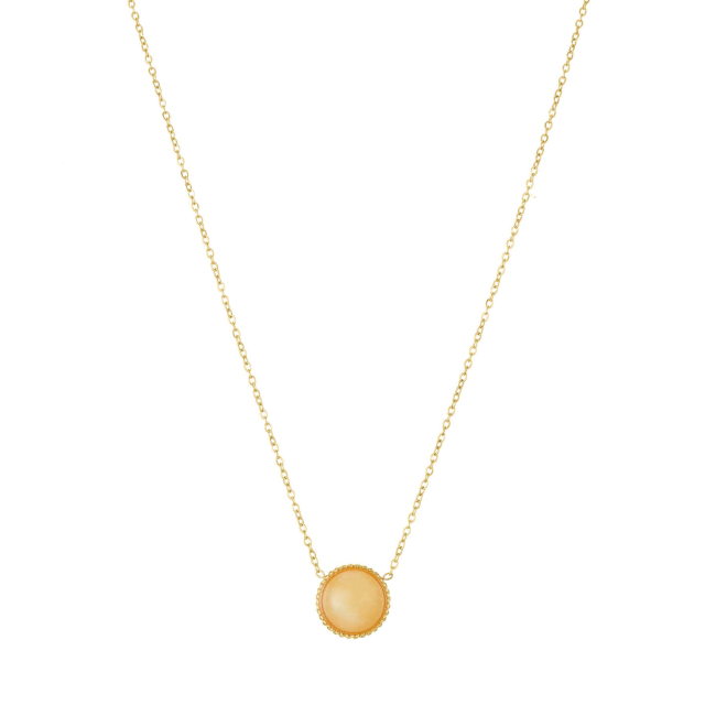 Collier Luna Jade Orange Collier - Pendentif Femme Collier - Pendentif- Bijoux et accessoires pas chers pour femme Luzaka Ref.65449