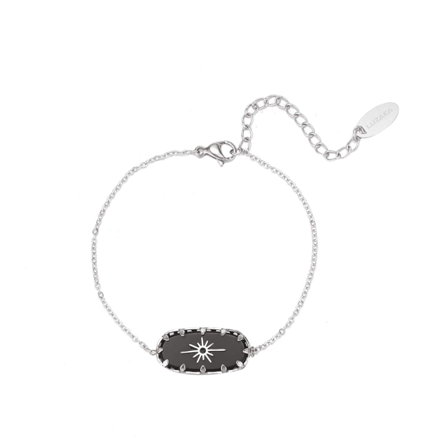 Bracelet Lisa Obsidienne noire Bracelet Femme Chaine - Cordon- Bijoux et accessoires pas chers pour femme Luzaka Ref.65715